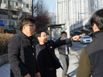 안복동 노원구의원, 당고개입구오거리 횡단보도 보행 동선 개선 추진