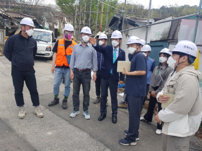김경태 부의장, 백사마을 석면해체 현장 방문… “안전관리 철저히 해야”