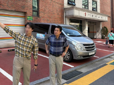 정영기 의원, 무지개유치원 등·하원길 교통안전 조치위해 현장 재방문